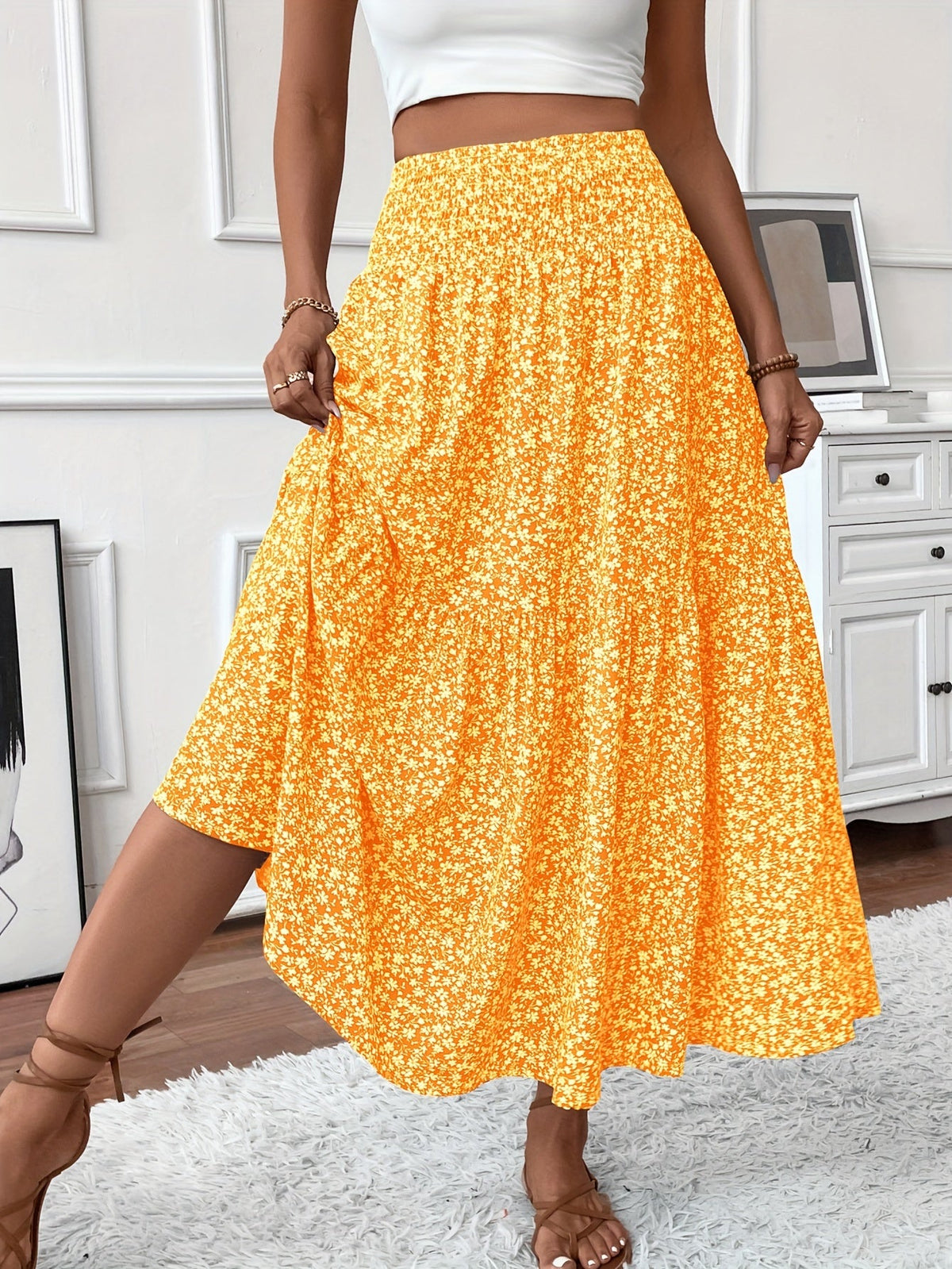Elena Ditsy Floral Skirt